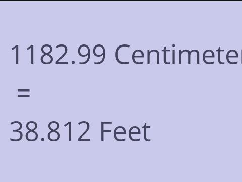 1182.99 CM TO FEET