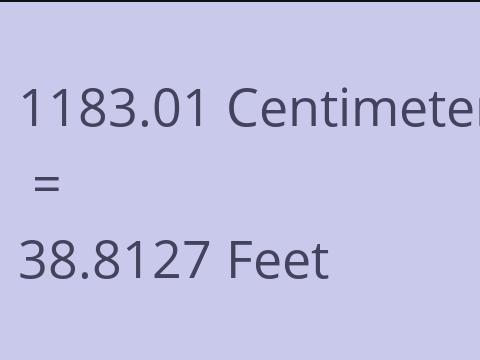 1183.01 CM TO FEET