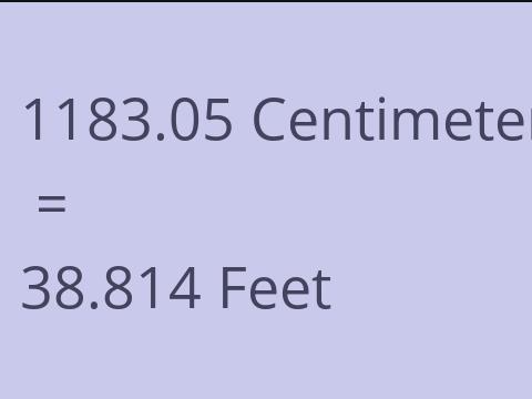 1183.05 CM TO FEET