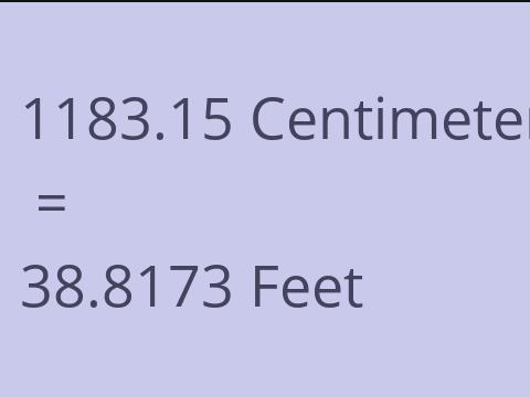 1183.15 CM TO FEET