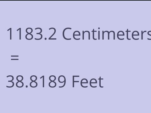 1183.2 CM TO FEET