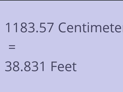 1183.57 CM TO FEET