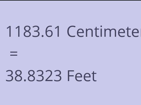 1183.61 CM TO FEET