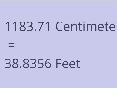 1183.71 CM TO FEET