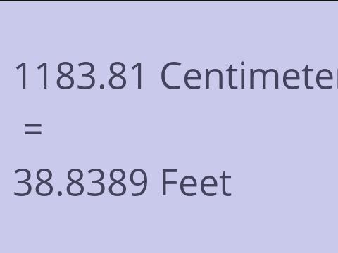 1183.81 CM TO FEET