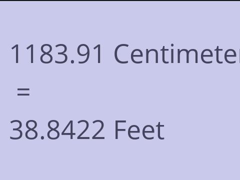 1183.91 CM TO FEET