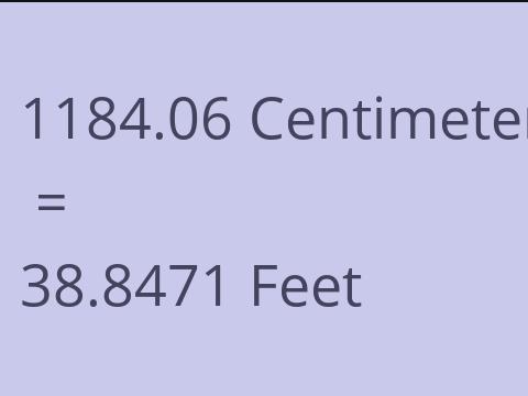 1184.06 CM TO FEET