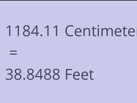 1184.11 CM TO FEET