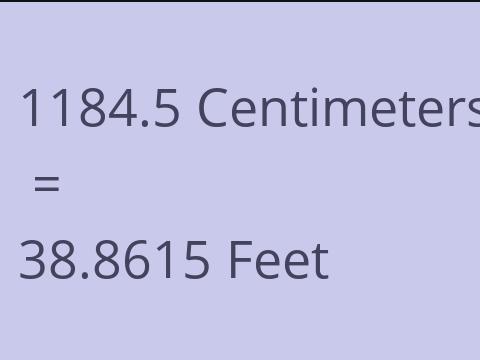 1184.5 CM TO FEET