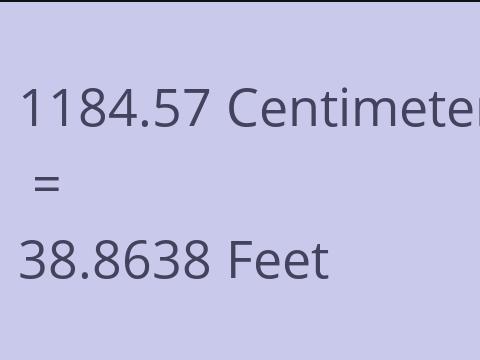 1184.57 CM TO FEET