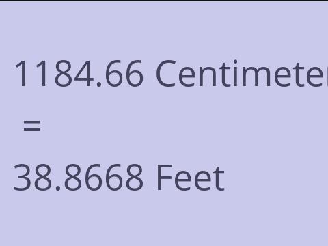 1184.66 CM TO FEET