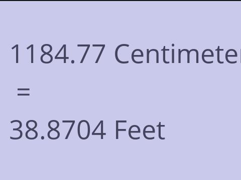 1184.77 CM TO FEET