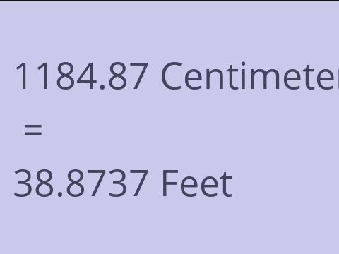 1184.87 CM TO FEET