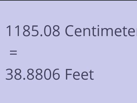 1185.08 CM TO FEET