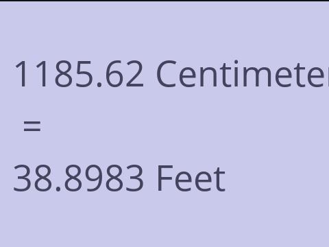 1185.62 CM TO FEET