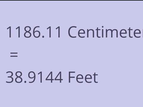 1186.11 CM TO FEET