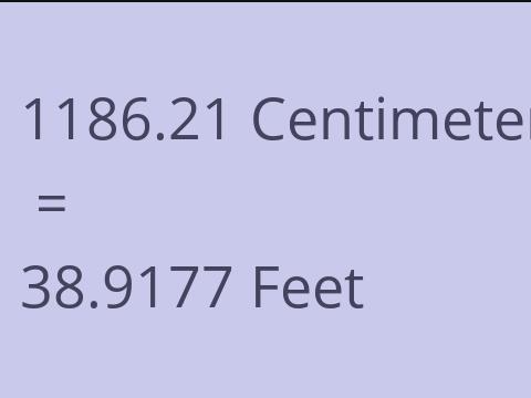 1186.21 CM TO FEET