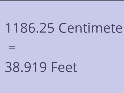 1186.25 CM TO FEET