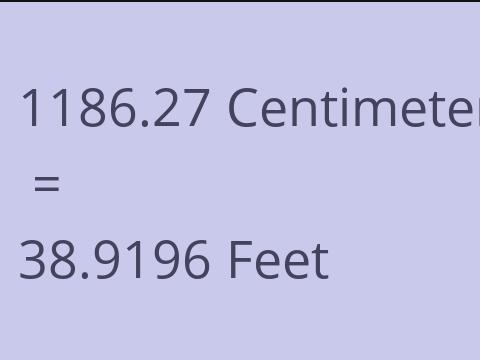 1186.27 CM TO FEET