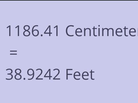 1186.41 CM TO FEET