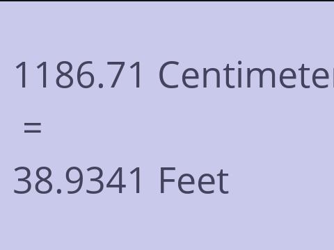 1186.71 CM TO FEET