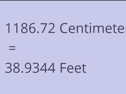 1186.72 CM TO FEET