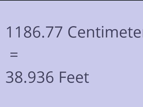 1186.77 CM TO FEET