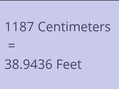 1187 CM TO FEET