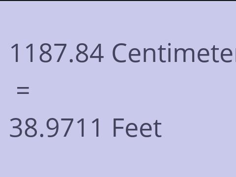 1187.84 CM TO FEET