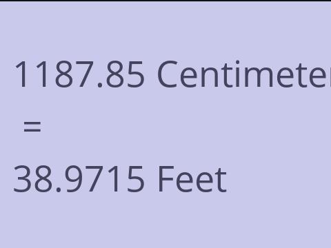 1187.85 CM TO FEET