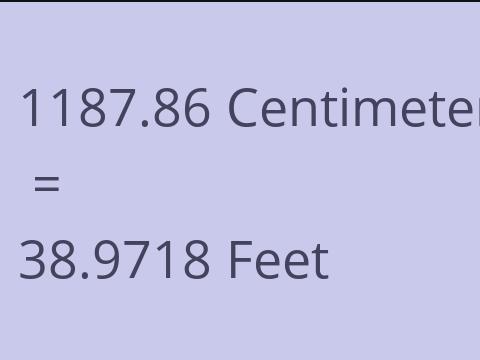 1187.86 CM TO FEET