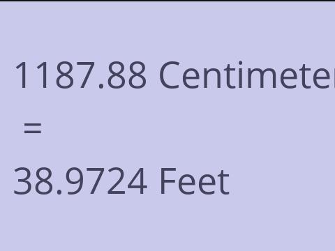 1187.88 CM TO FEET