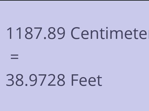 1187.89 CM TO FEET