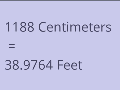 1188 CM TO FEET