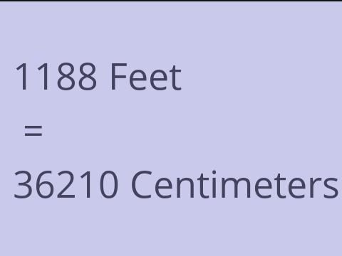 1188 FEET TO CM