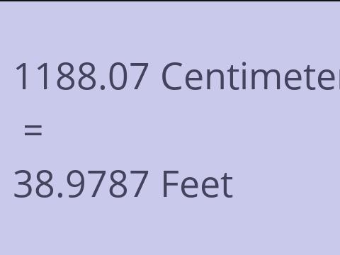 1188.07 CM TO FEET