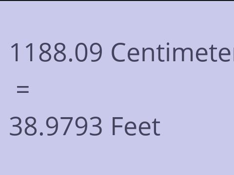 1188.09 CM TO FEET