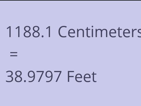 1188.1 CM TO FEET