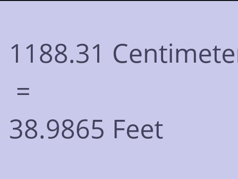 1188.31 CM TO FEET