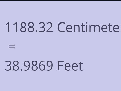 1188.32 CM TO FEET