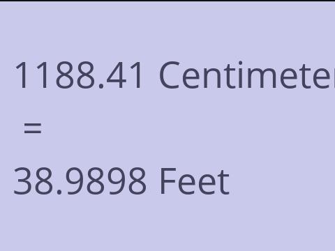 1188.41 CM TO FEET