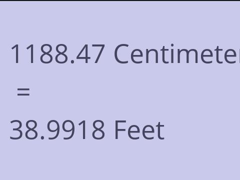 1188.47 CM TO FEET