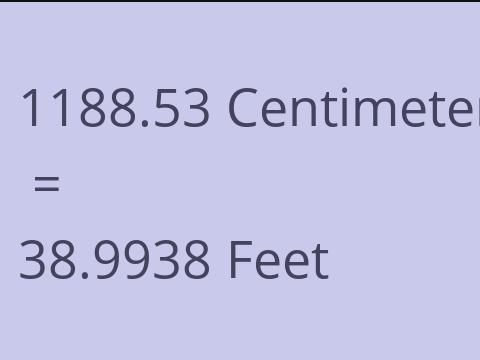 1188.53 CM TO FEET