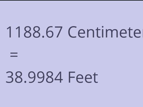 1188.67 CM TO FEET