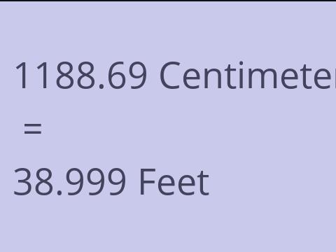 1188.69 CM TO FEET