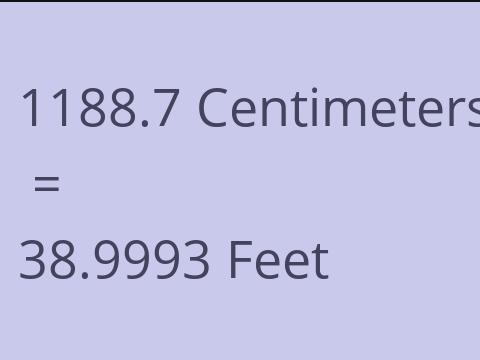 1188.7 CM TO FEET