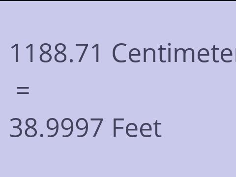 1188.71 CM TO FEET