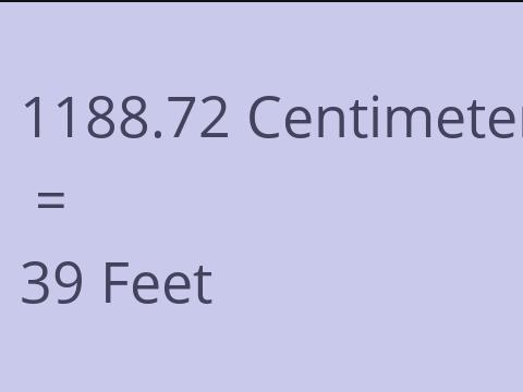 1188.72 CM TO FEET