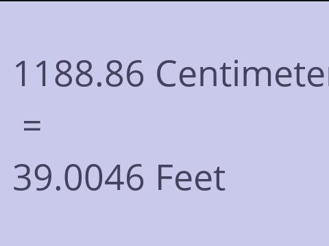 1188.86 CM TO FEET