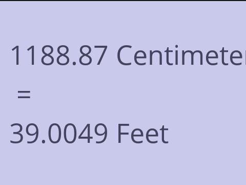 1188.87 CM TO FEET